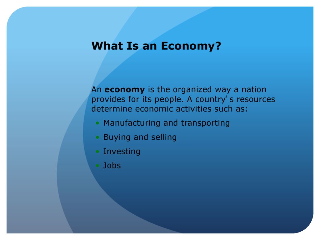 Explain what you think the word economy means ppt download